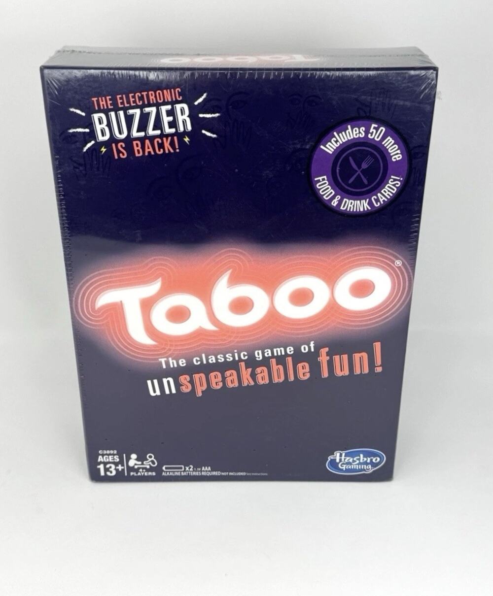 Hasbro TABOO The Classic Game Of Unspeakable Fun With Electronic Buzzer New